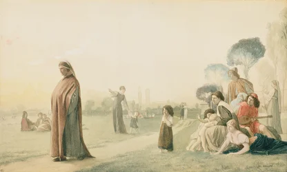 Dante Meditating in the Cascine Garden, Florence